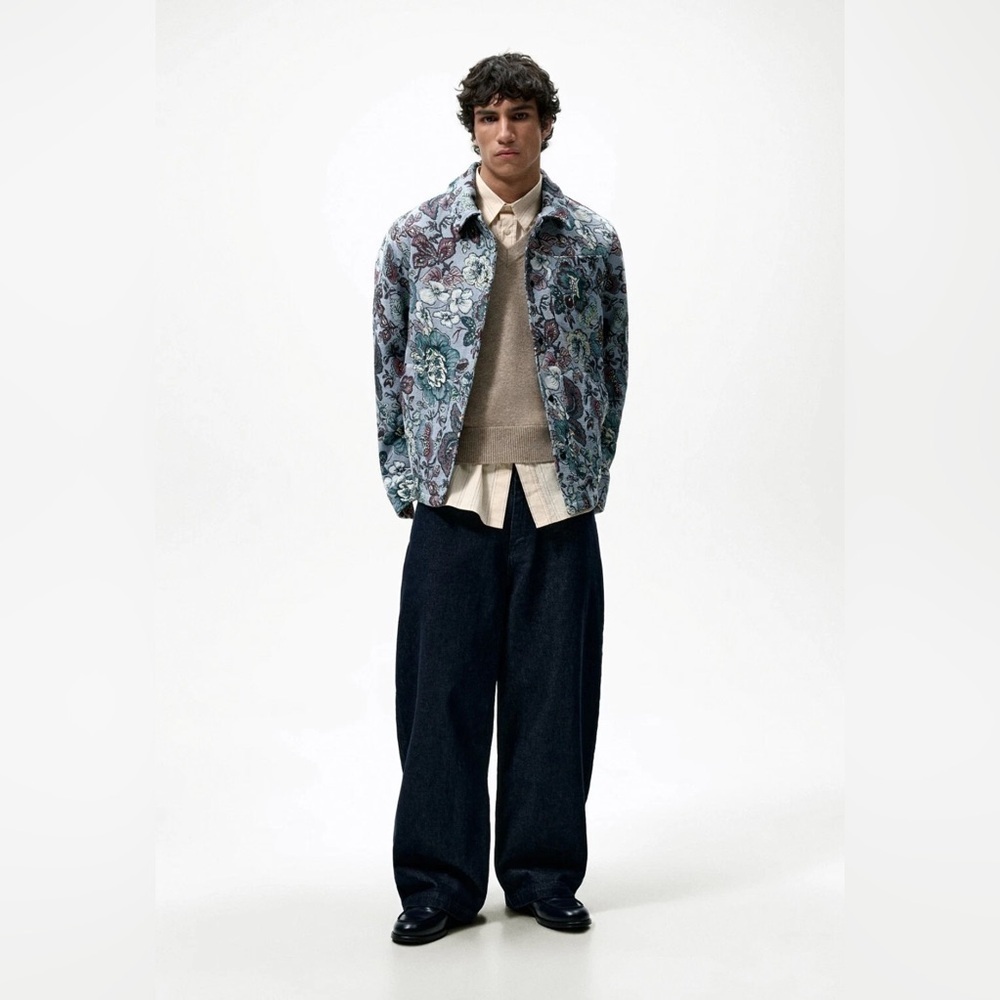 Zara Men’s Floral Jacquard Jacket XL